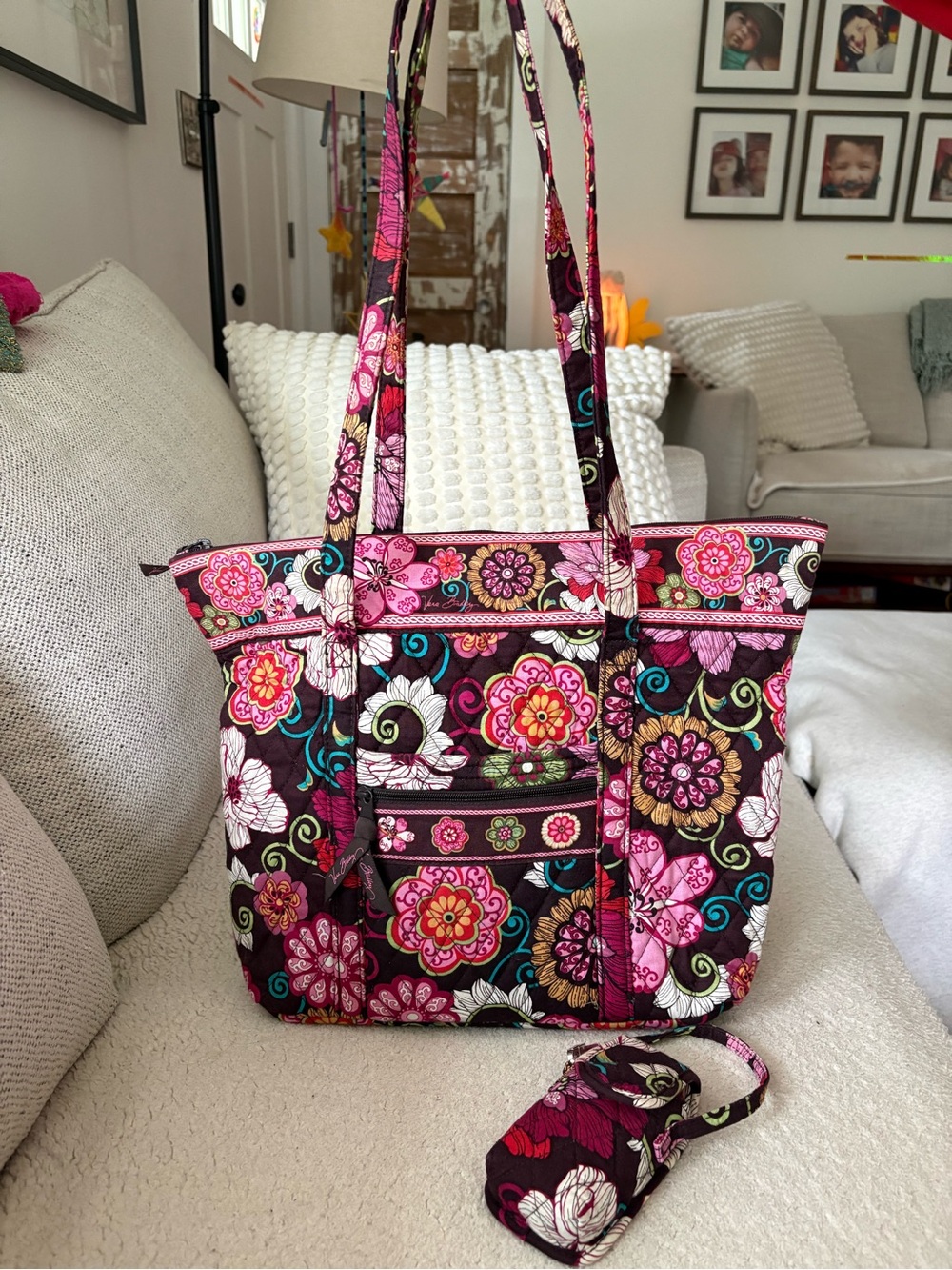 Vera Bradley Tote in Mod Floral Pink